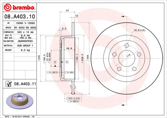 Breco BV 6052 - Brake Disc autospares.lv