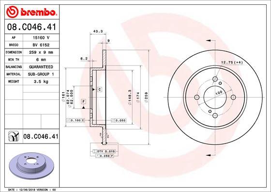 Breco BV 6152 - Brake Disc autospares.lv