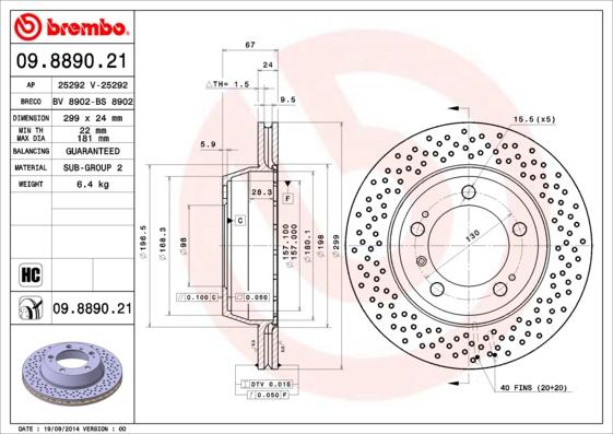 Breco BV 8902 - Brake Disc autospares.lv