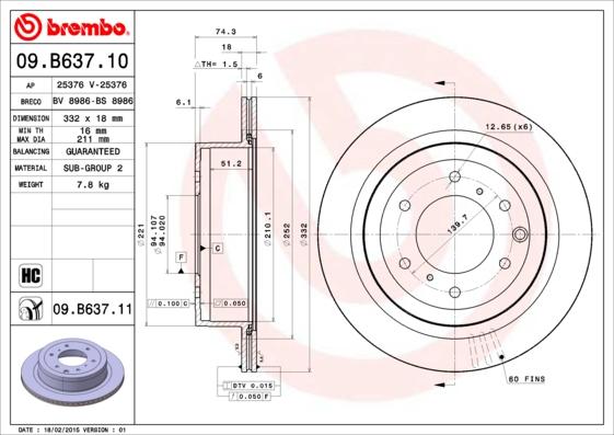 Breco BV 8986 - Brake Disc autospares.lv