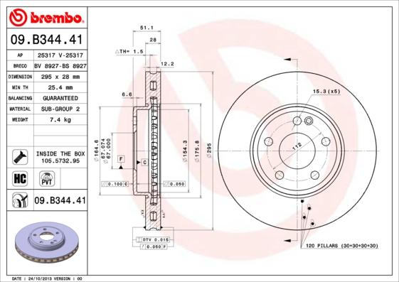 Breco BV 8927 - Brake Disc autospares.lv