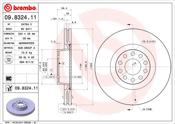 Breco BV 8411 - Brake Disc autospares.lv