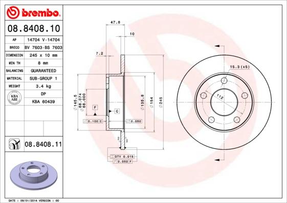 Breco BV 7603 - Brake Disc autospares.lv