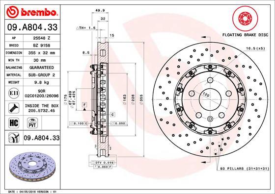 Breco BZ 9158 - Brake Disc autospares.lv