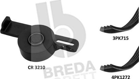 Breda Lorett KCA0045 - V-Ribbed Belt Set autospares.lv