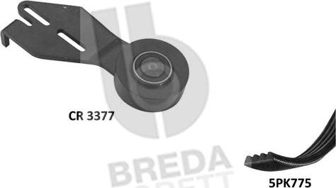 Breda Lorett KCA0009 - V-Ribbed Belt Set autospares.lv