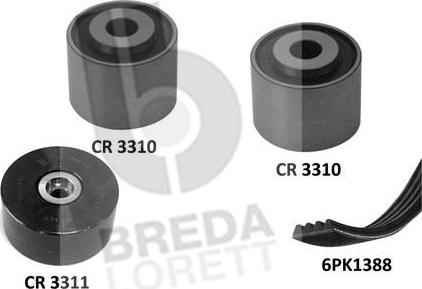 Breda Lorett KCA0015 - V-Ribbed Belt Set autospares.lv