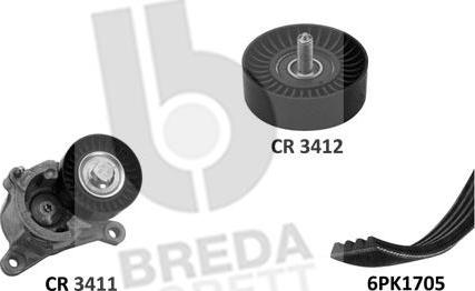 Breda Lorett KCA0018 - V-Ribbed Belt Set autospares.lv