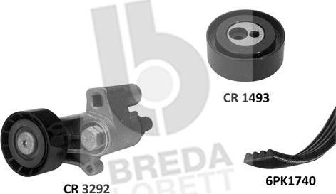 Breda Lorett KCA0017 - V-Ribbed Belt Set autospares.lv