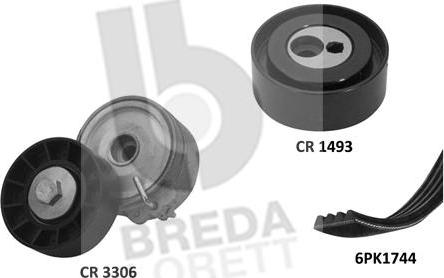 Breda Lorett KCA0034 - V-Ribbed Belt Set autospares.lv