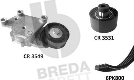 Breda Lorett KCA0030 - V-Ribbed Belt Set autospares.lv