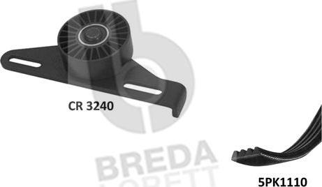 Breda Lorett KCA0025 - V-Ribbed Belt Set autospares.lv