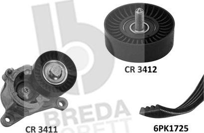 Breda Lorett KCA0022 - V-Ribbed Belt Set autospares.lv