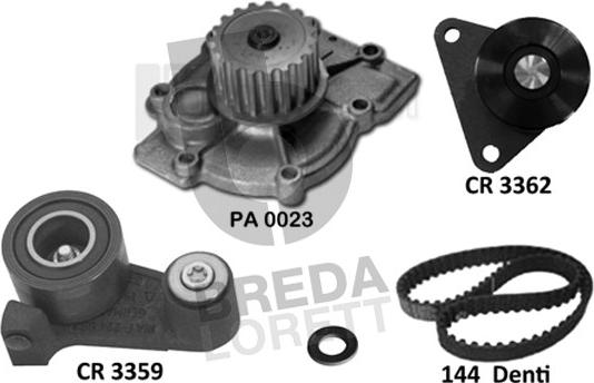 Breda Lorett KPA0403A - Water Pump & Timing Belt Set autospares.lv