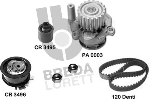 Breda Lorett KPA0584A - Water Pump & Timing Belt Set autospares.lv