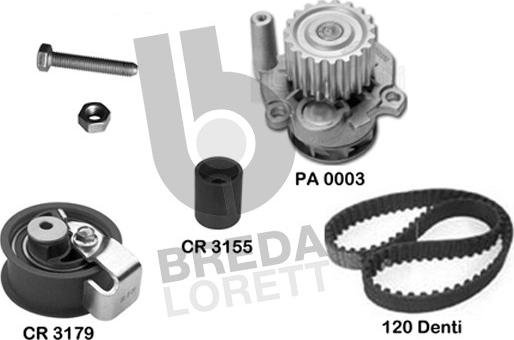 Breda Lorett KPA0582A - Water Pump & Timing Belt Set autospares.lv