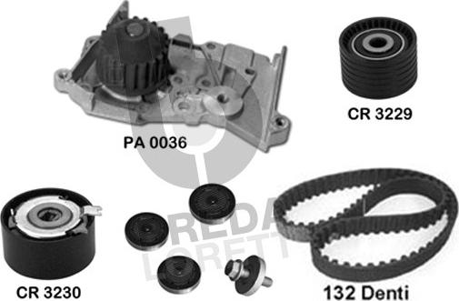 Breda Lorett KPA0576A - Water Pump & Timing Belt Set autospares.lv