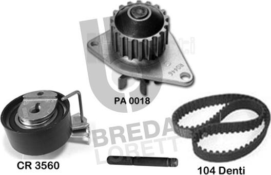 Breda Lorett KPA0647B - Water Pump & Timing Belt Set autospares.lv