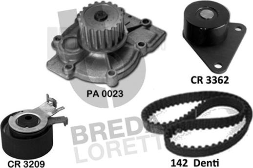 Breda Lorett KPA0671A - Water Pump & Timing Belt Set autospares.lv