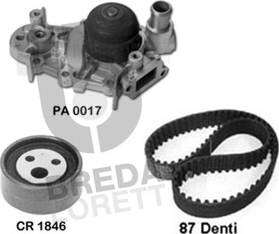 Breda Lorett KPA0058A - Water Pump & Timing Belt Set autospares.lv