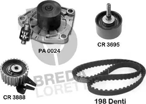 Breda Lorett KPA0009A - Water Pump & Timing Belt Set autospares.lv