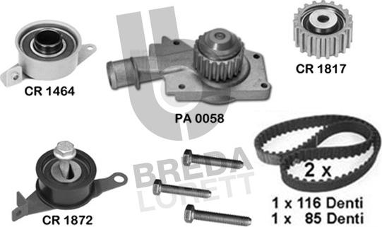 Breda Lorett KPA0010A - Water Pump & Timing Belt Set autospares.lv