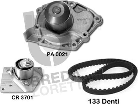 Breda Lorett KPA0037A - Water Pump & Timing Belt Set autospares.lv