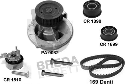 Breda Lorett KPA0028D - Water Pump & Timing Belt Set autospares.lv