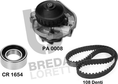 Breda Lorett KPA0074A - Water Pump & Timing Belt Set autospares.lv