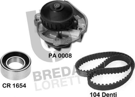 Breda Lorett KPA0071A - Water Pump & Timing Belt Set autospares.lv