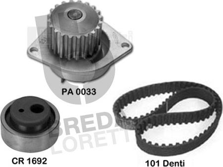 Breda Lorett KPA0108A - Water Pump & Timing Belt Set autospares.lv