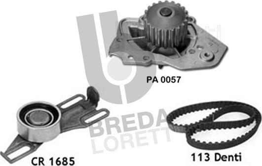 Breda Lorett KPA0113A - Water Pump & Timing Belt Set autospares.lv