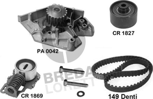 Breda Lorett KPA0112A - Water Pump & Timing Belt Set autospares.lv