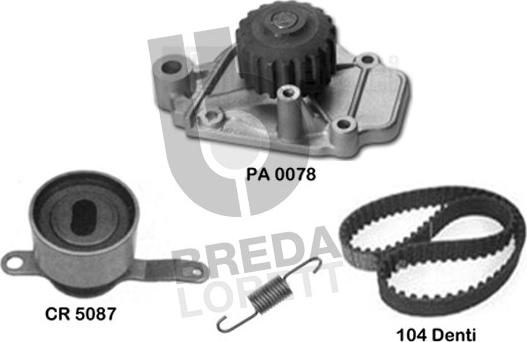 Breda Lorett KPA0176B - Water Pump & Timing Belt Set autospares.lv