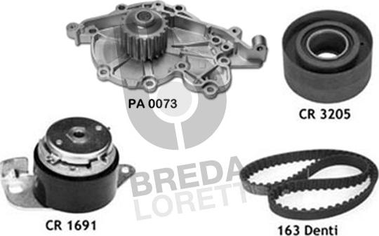 Breda Lorett KPA0398A - Water Pump & Timing Belt Set autospares.lv