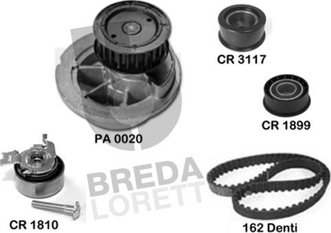 Breda Lorett KPA0365A - Water Pump & Timing Belt Set autospares.lv
