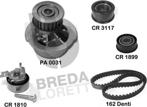 Breda Lorett KPA0365B - Water Pump & Timing Belt Set autospares.lv