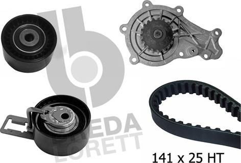 Breda Lorett KPA0334A - Water Pump & Timing Belt Set autospares.lv