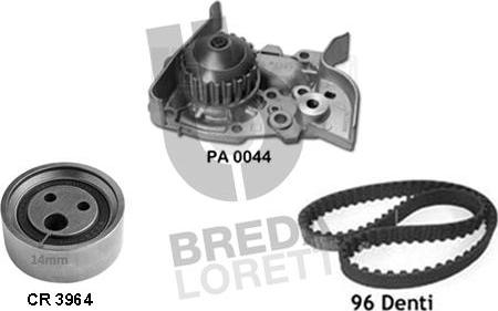 Breda Lorett KPA0371A - Water Pump & Timing Belt Set autospares.lv