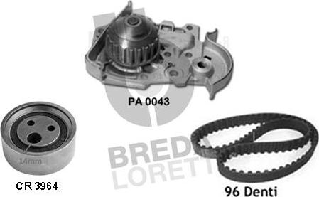 Breda Lorett KPA0371B - Water Pump & Timing Belt Set autospares.lv