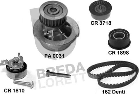Breda Lorett KPA0718A - Water Pump & Timing Belt Set autospares.lv