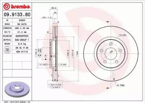 Alpha Brakes HTP-CH-015 - Brake Disc autospares.lv