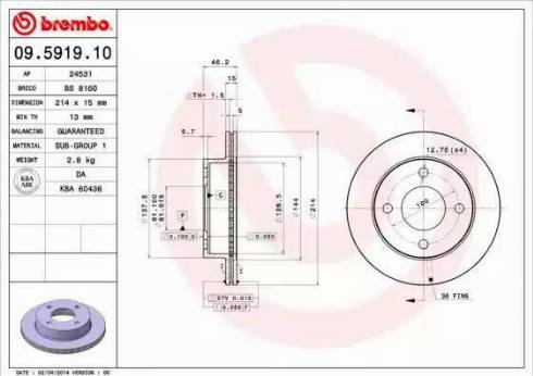 Alpha Brakes HTP-NS-050 - Brake Disc autospares.lv