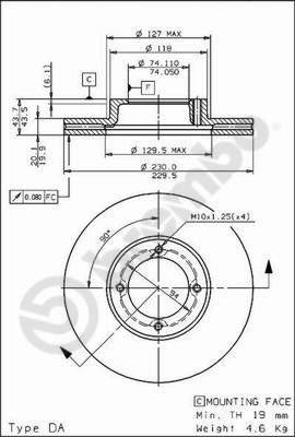 Brembo 09.6709.10 - Brake Disc autospares.lv