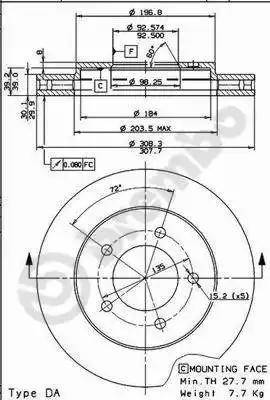 Alpha Brakes HTP-CH-042 - Brake Disc autospares.lv