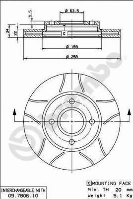 Brembo 09.7806.75 - Brake Disc autospares.lv