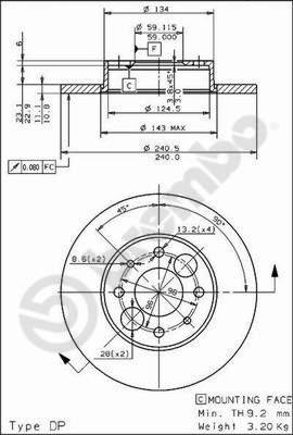 Brembo 08.4917.20 - Brake Disc autospares.lv