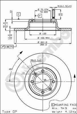 Brembo 08.2569.10 - Brake Disc autospares.lv