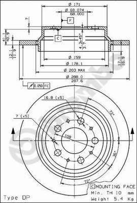 Brembo 08.7765.75 - Brake Disc autospares.lv