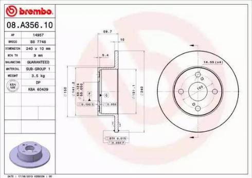 Alpha Brakes HTT-TY-015 - Brake Disc autospares.lv